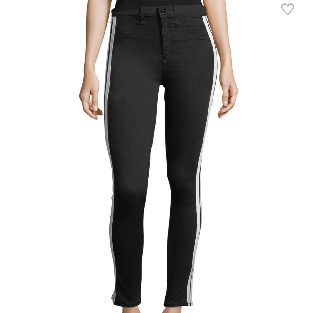 Rag & Bone Mito High-Rise Skinny Jeans with Tux Stripes Size 29